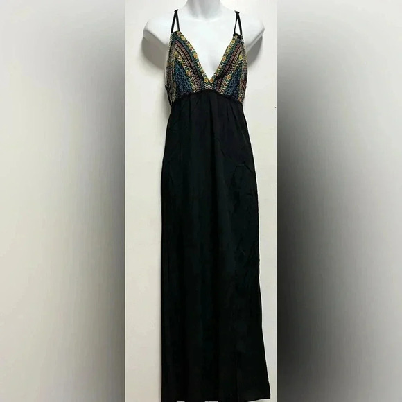 Lovestitch Empire Waist Embroidered Maxi Dress - Picture 1 of 7